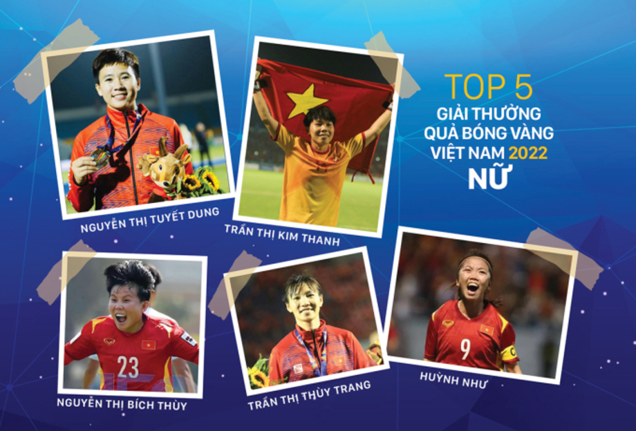 Top 5 Quả bóng vàng nữ Việt Nam 2022