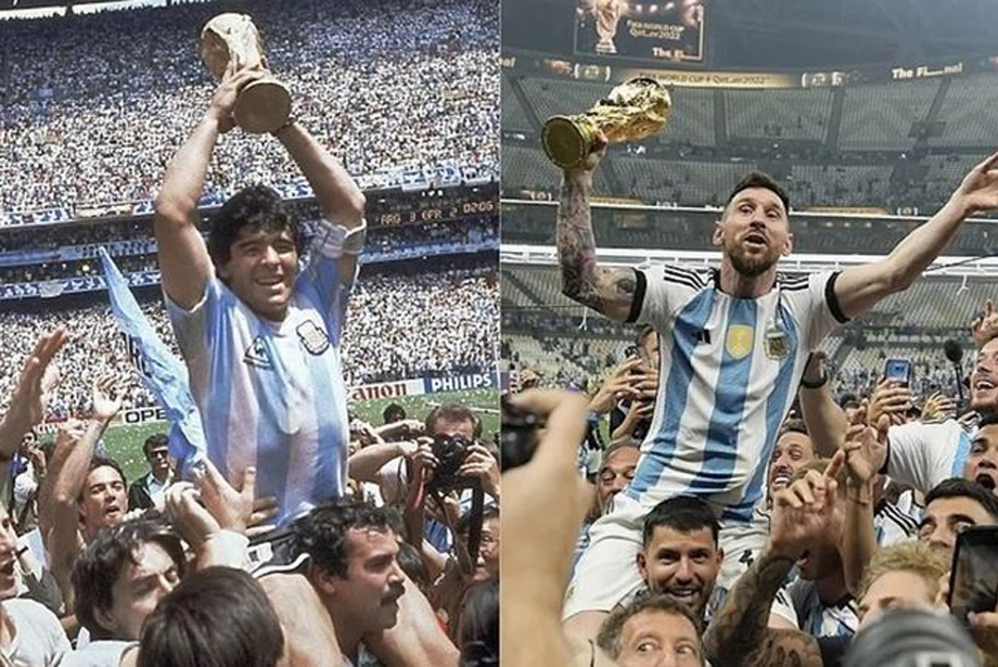 Messi đã tái hiện khoảnh khắc nổi tiếng của Maradona
